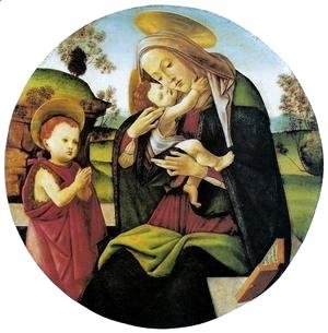 Sandro Botticelli (Alessandro Filipepi) - Virgin and Child with the Infant St. John the Baptistbetween