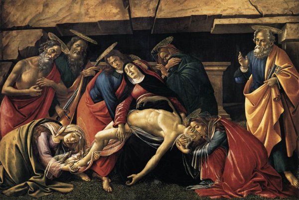 Lamentation over the Dead Christ with Saints c. 1490