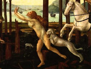 The Story of Nastagio degli Onesti (detail 2 of the second episode) c. 1483